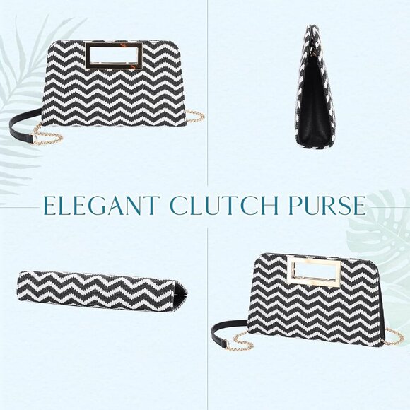 🆕Women’s Orange Vegan Leather Cut-Out Handle Evening Crossbody Shoulder Bag - Picture 6 of 7